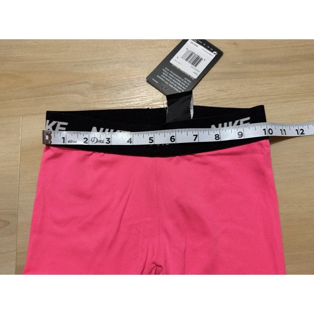 Nike Dri Fit Girls Leggings Size 6 Hyper Pink Athletic Activewear Swoosh NWT
